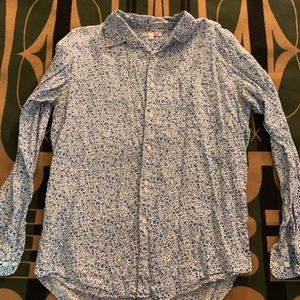 Uniqlo Blue Floral Button Down